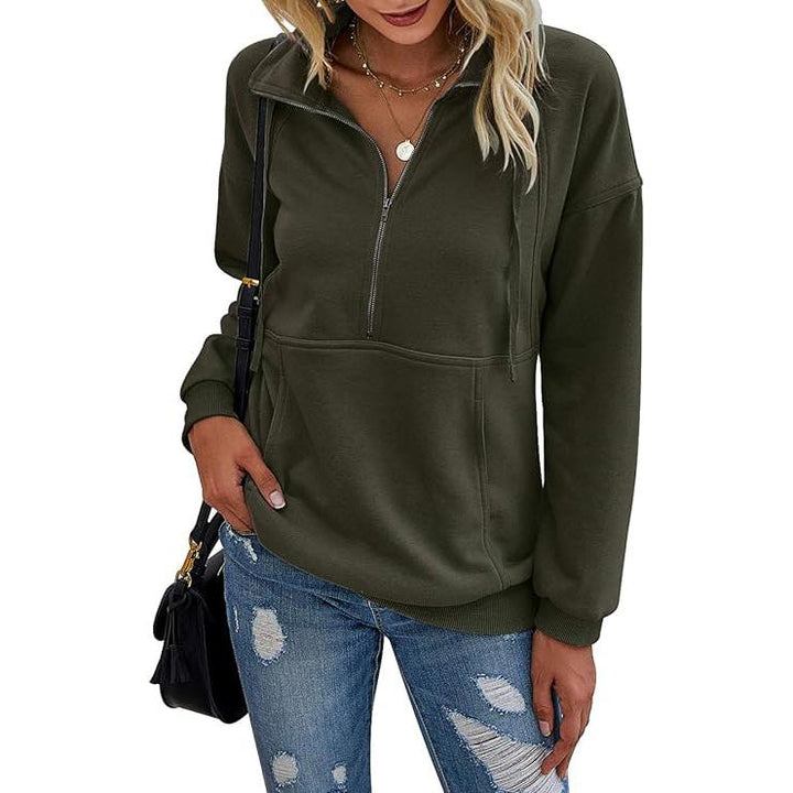 ANNIE™ - Lapel Zip-Up Sweatshirt for Women Casual Pullover