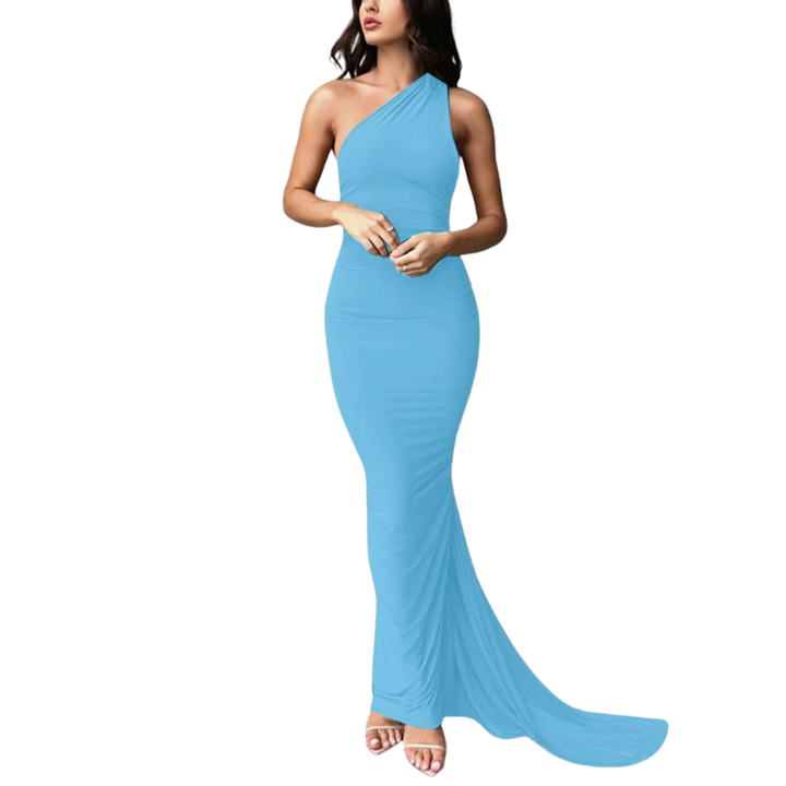 EVIERA™ – Elegant Ruched Backless Maxi Dress