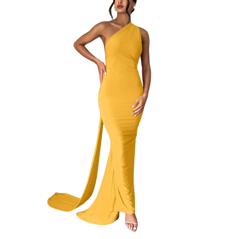 EVIERA™ – Elegant Ruched Backless Maxi Dress