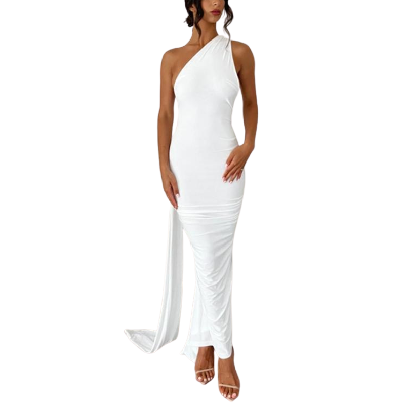 EVIERA™ – Elegant Ruched Backless Maxi Dress