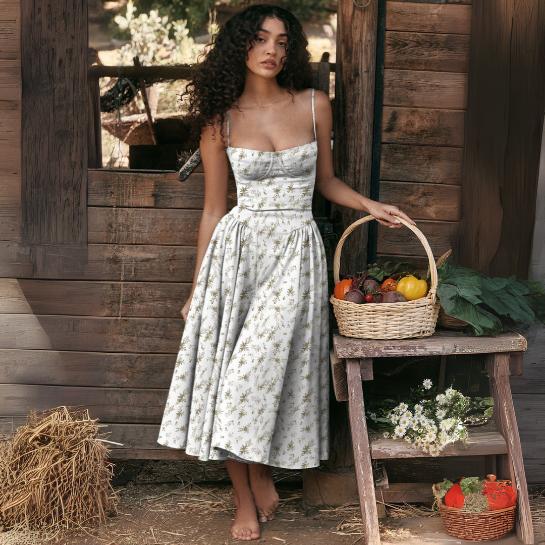 TRENTA™ - Chic Spaghetti Strap Bodycon Midi Dress