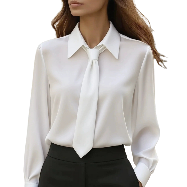 JONNIE™ – Modern Tie Detail Long Sleeve Shirt