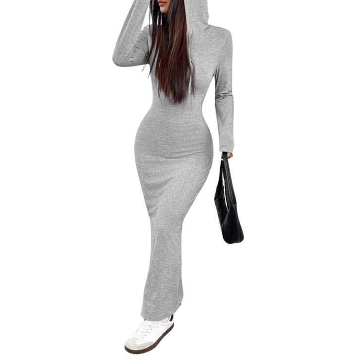 LUCY™ – Casual Hooded Drawstring Slim Fit Dress