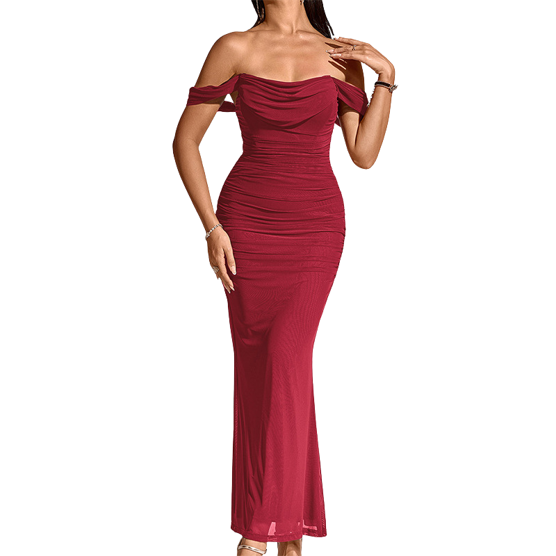 PRIMROSE™ – Stylish One-Shoulder Corset Mesh Dress