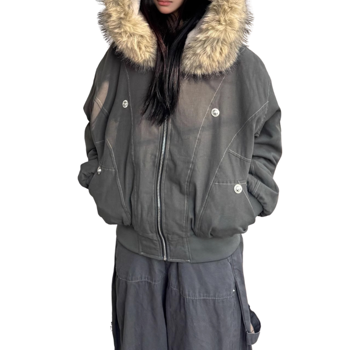 CHETT™ – Cozy Y2K Inspired Bomber Jacket