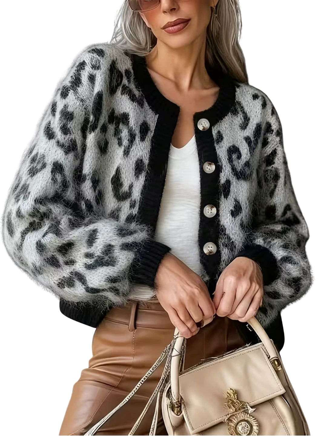 MARIZA™ – Sofistikovaný kardigan s leopardím vzorem