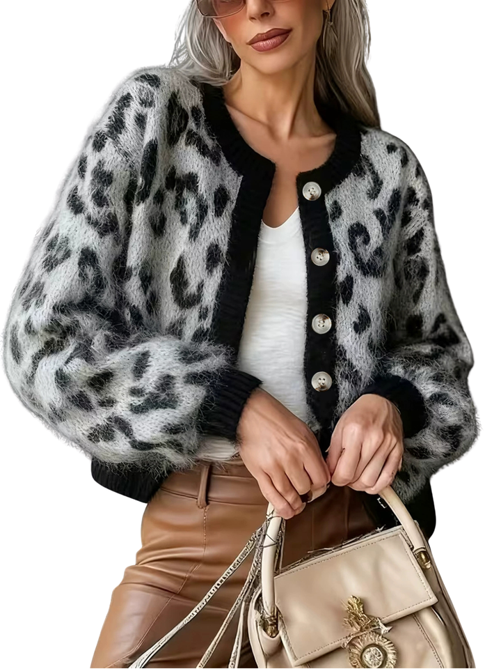 MARIZA™ – Sofistikovaný kardigan s leopardím vzorem
