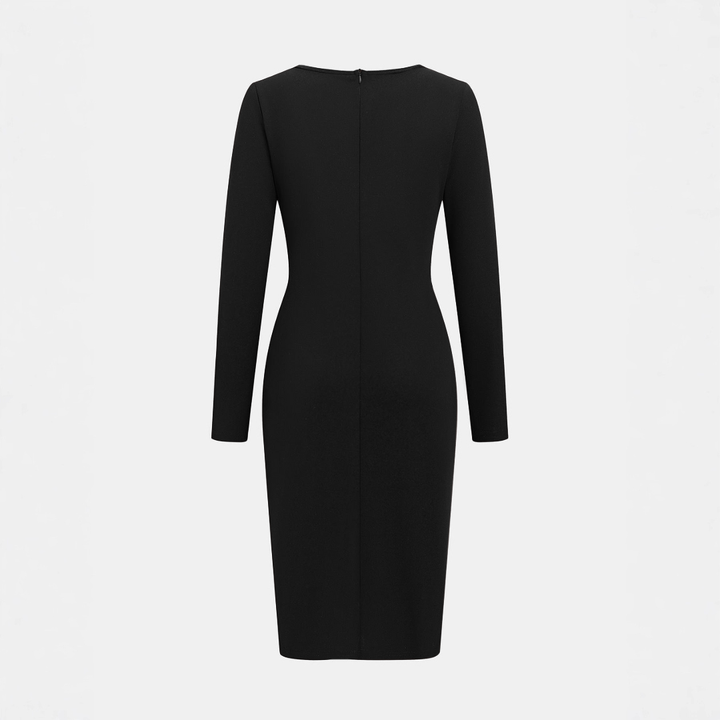 CHARENE™ - Women’s Solid Color PU Leather Patchwork Zipper Bodycon Dress