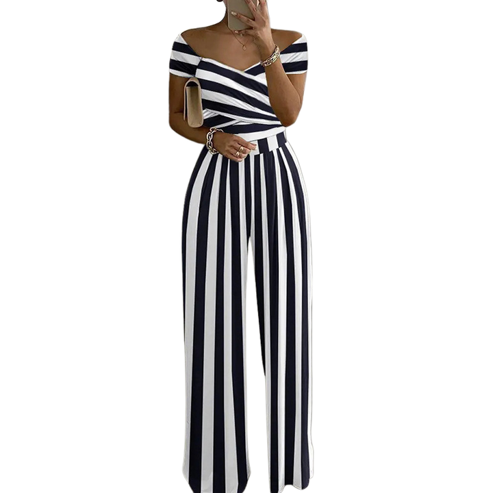 CHYNA™ – Floral Off Shoulder Wrap Jumpsuit