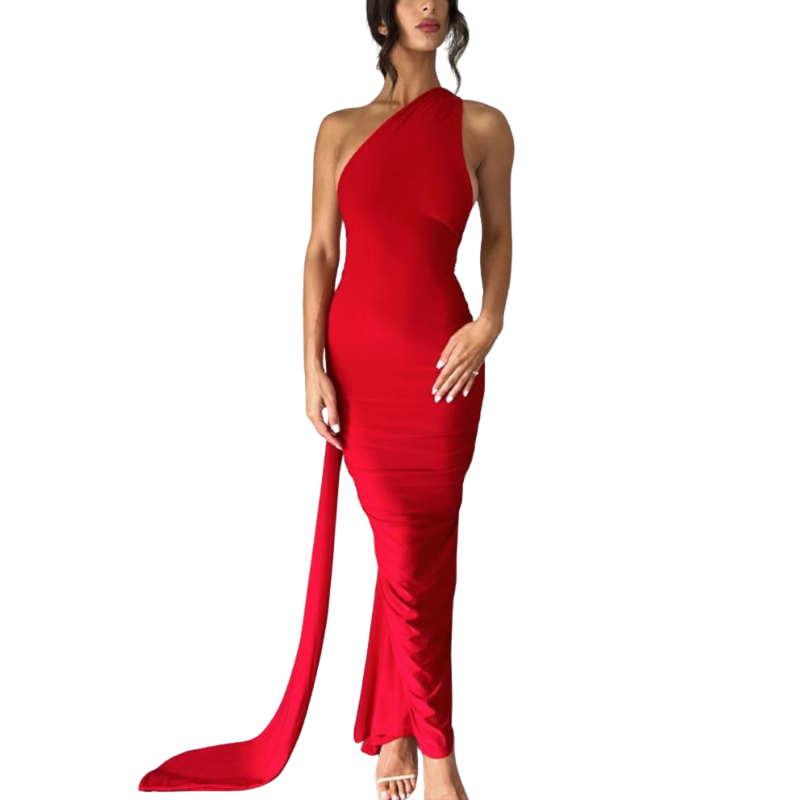 EVIERA™ – Elegant Ruched Backless Maxi Dress
