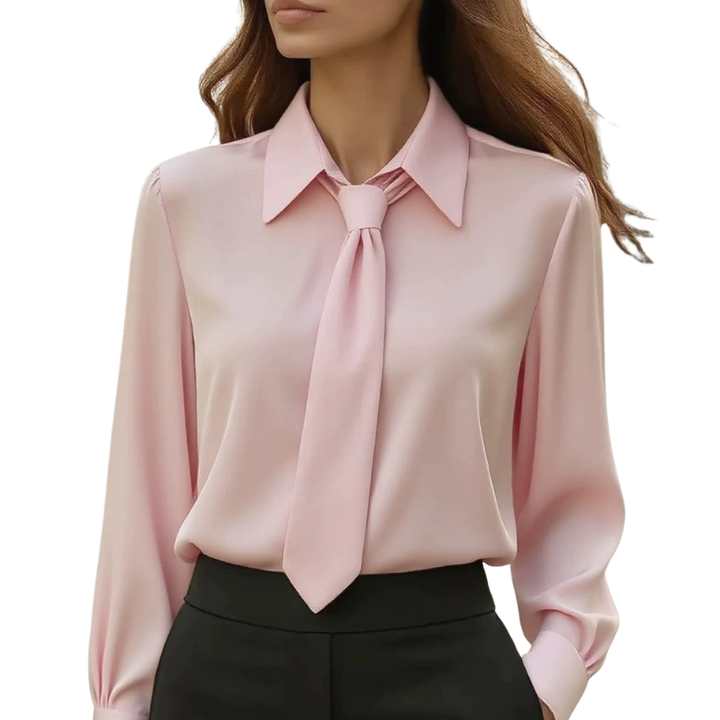 JONNIE™ – Modern Tie Detail Long Sleeve Shirt