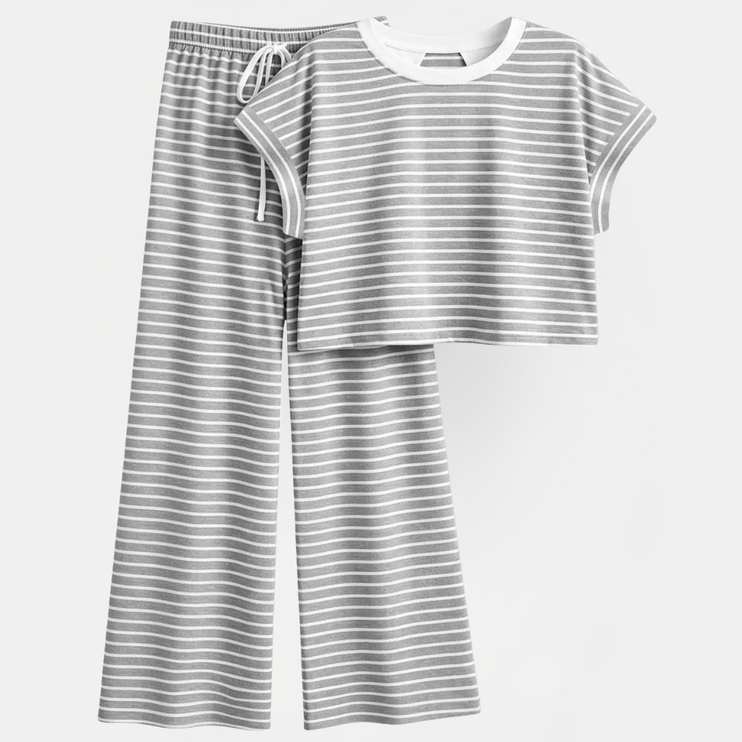 Women's Open Back Cutout Striped Relaxed Casual Dress