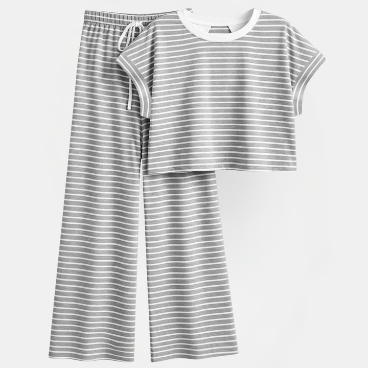 Women's Open Back Cutout Striped Relaxed Casual Dress