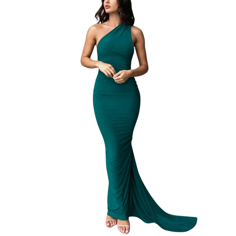EVIERA™ – Elegant Ruched Backless Maxi Dress