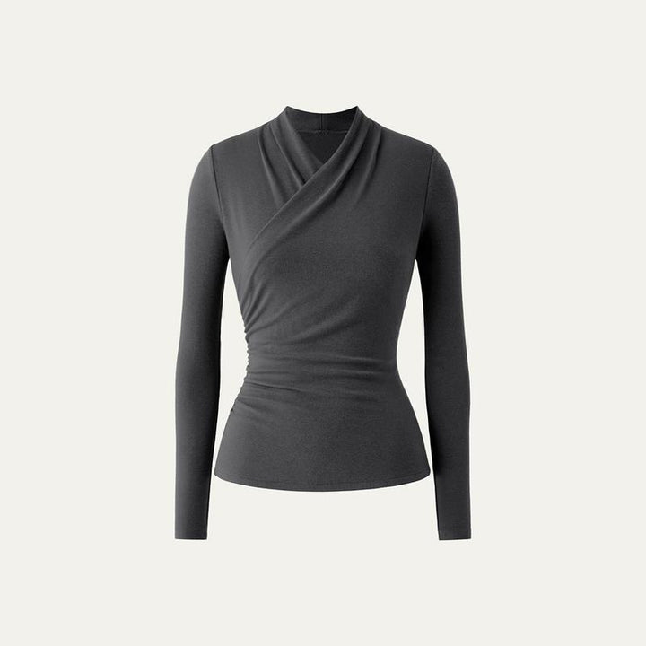 NICA™ - Simple Surplice Long Sleeve Top Medium Length