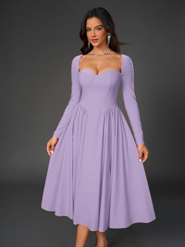 HOLLY™ - Elegant Ruched Tie-Back Sweetheart Neck A-Line Dress for Parties