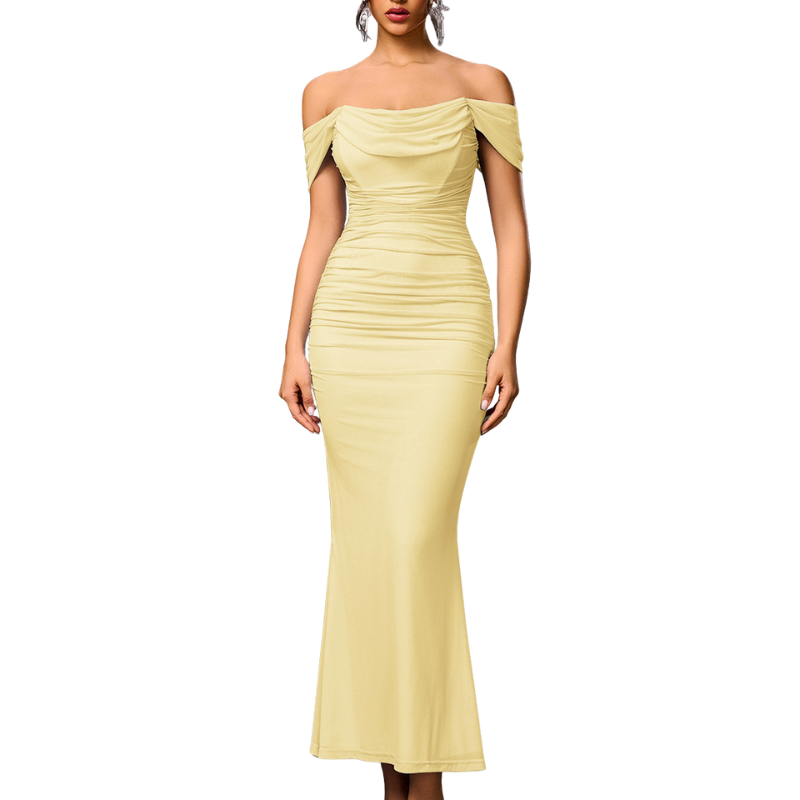 PRIMROSE™ – Stylish One-Shoulder Corset Mesh Dress