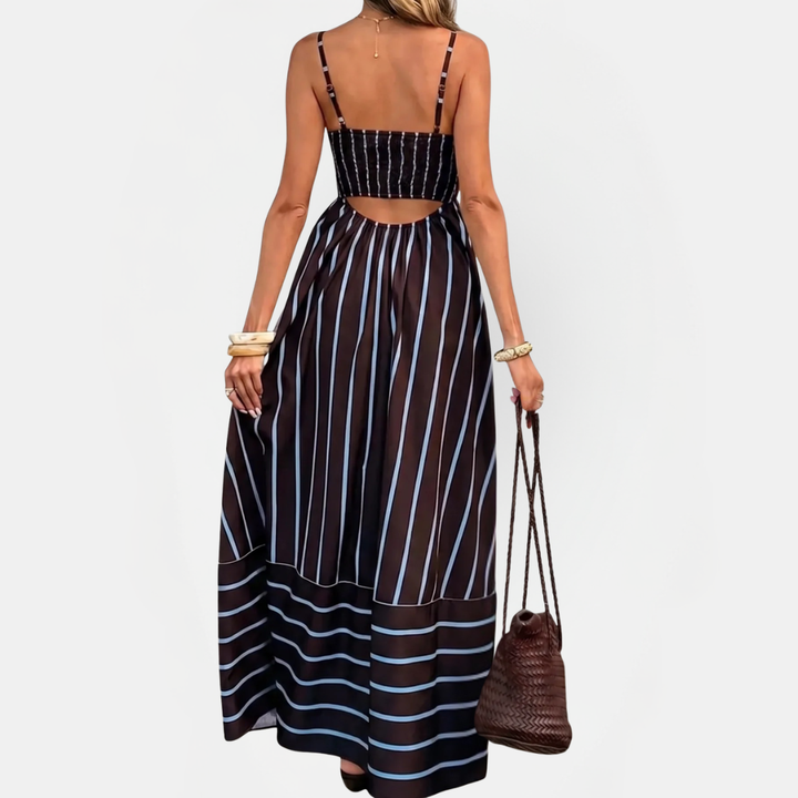 Women's Thin Strap Square Neck Vacation Maxi Dress