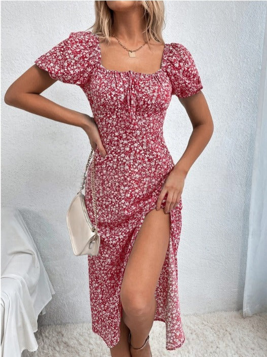 COLETTE™ – Ležérní letní šaty s hranatým výstřihem do V