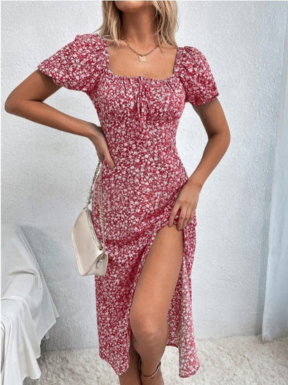 COLETTE™ – Ležérní letní šaty s hranatým výstřihem do V
