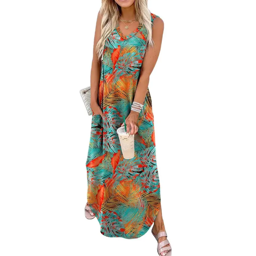 Floral Blue Orange