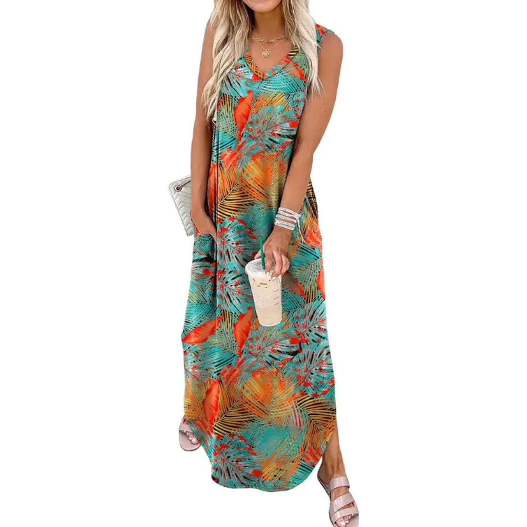 Floral Blue Orange