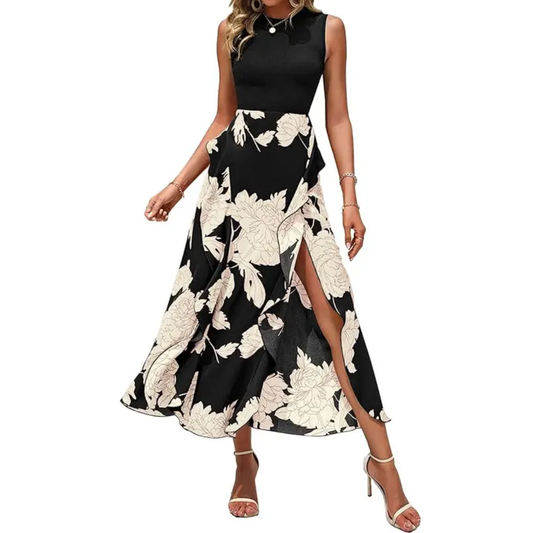 Floral White Black