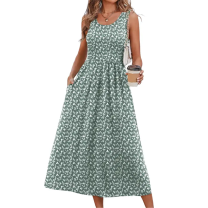Green White Print