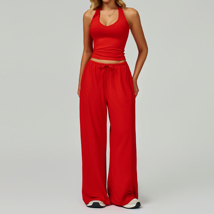 DINGDING™ - Casual Crop Tank Top and Wide Leg Pants Set