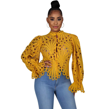 ISALI™ - elegantna asimetrična bluza s volanima