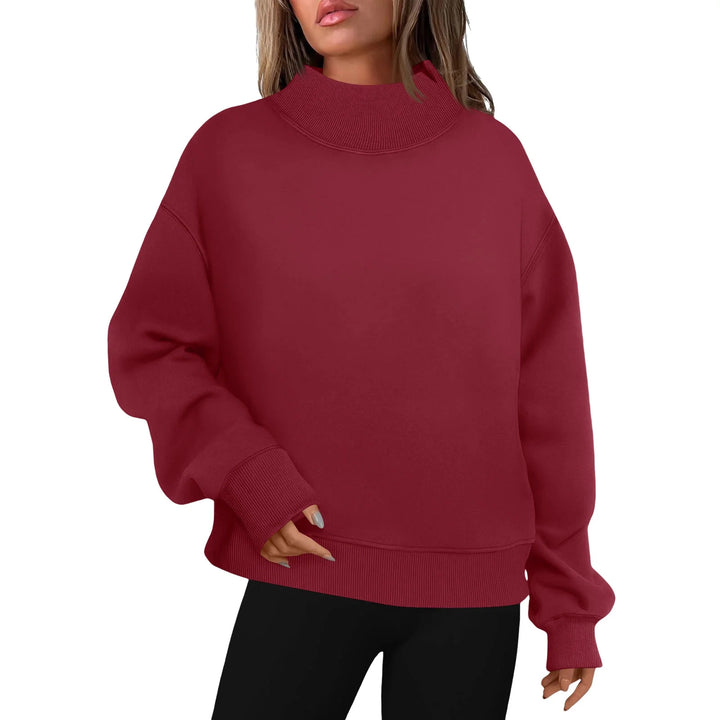 MARYLYN™ - Women's Oversized Turtleneck Sweatshirt Long Sleeve Pullover