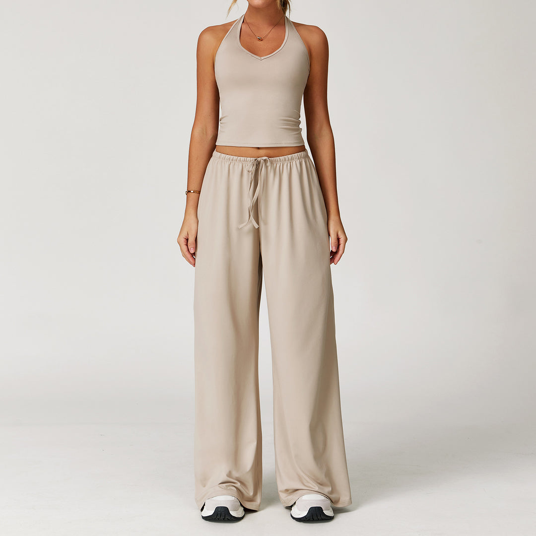 DINGDING™ - Casual Crop Tank Top and Wide Leg Pants Set
