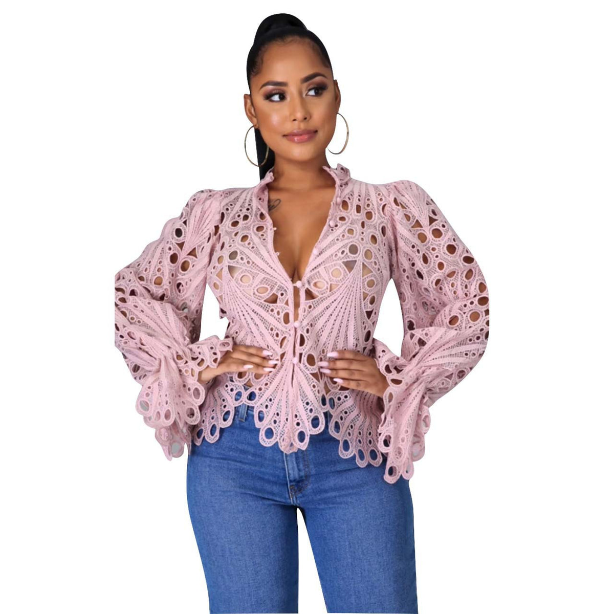 ISALI™ - elegantna asimetrična bluza s volanima