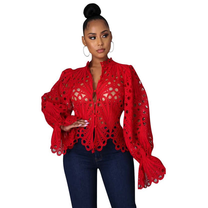 ISALI™ - elegantna asimetrična bluza s volanima
