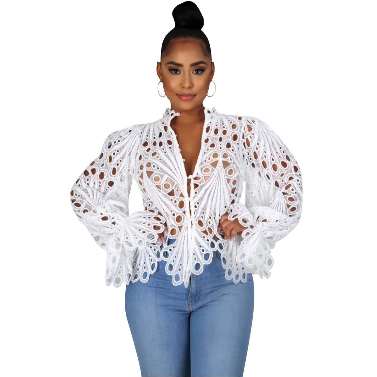 ISALI™ - elegantna asimetrična bluza s volanima