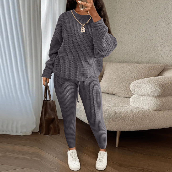 TAMA™ - Cozy Long Sleeve Sweater and Drawstring Pants Set