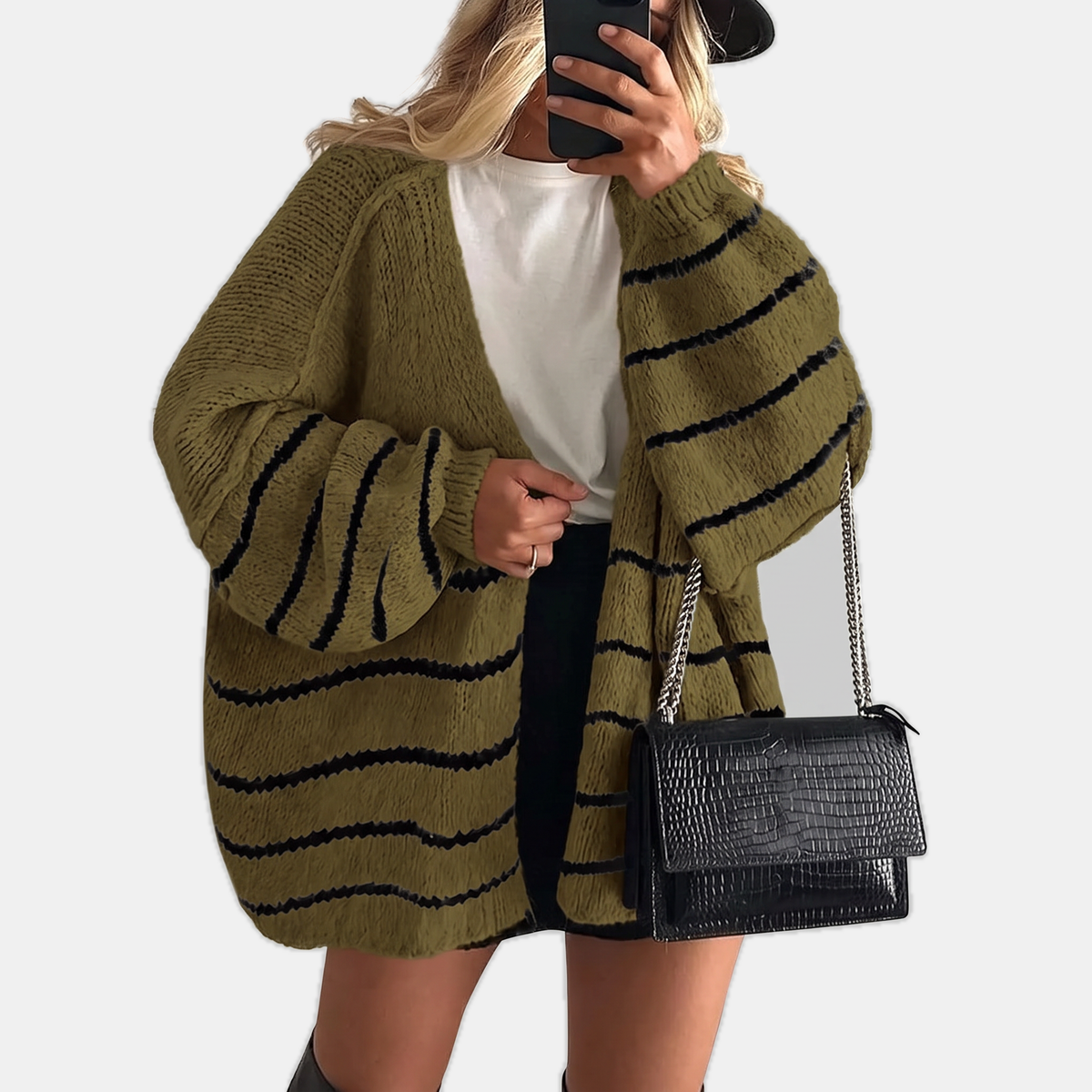 Striped Army Green