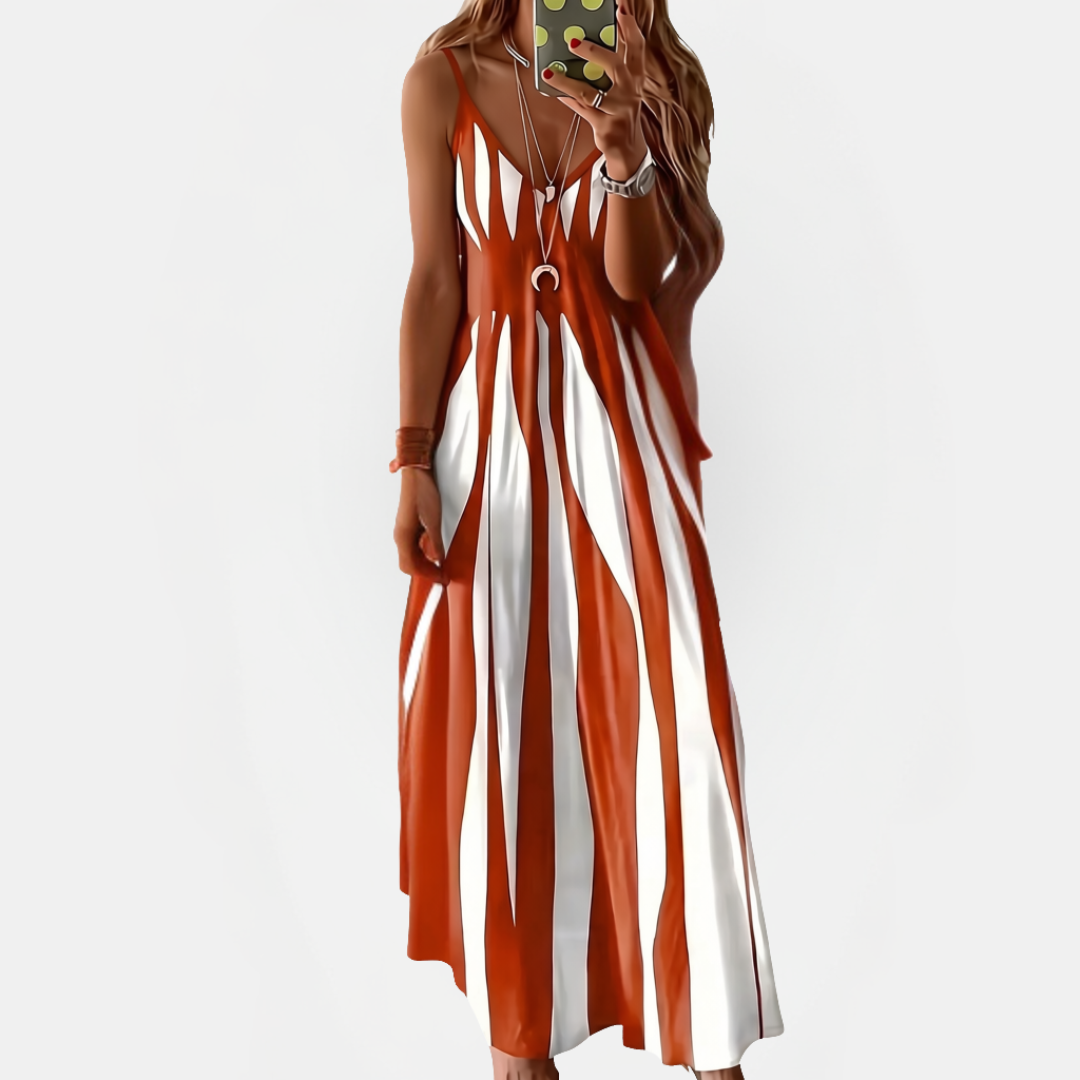 Women's Spaghetti Strap V-Neck Boho Sundress