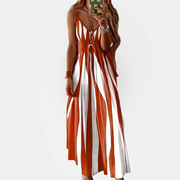 Women's Spaghetti Strap V-Neck Boho Sundress