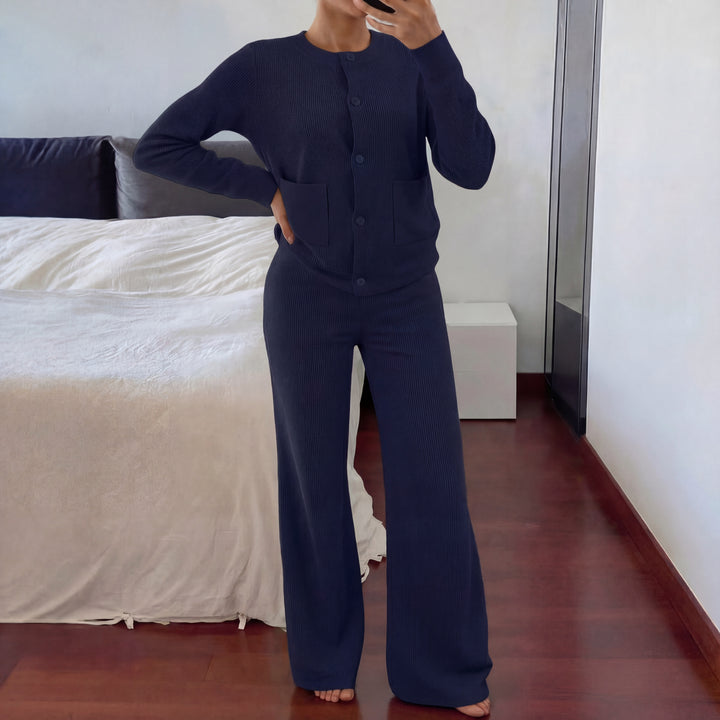 LUCIA™ - Cozy Knit Sweater & Wide Leg Two-Piece Set