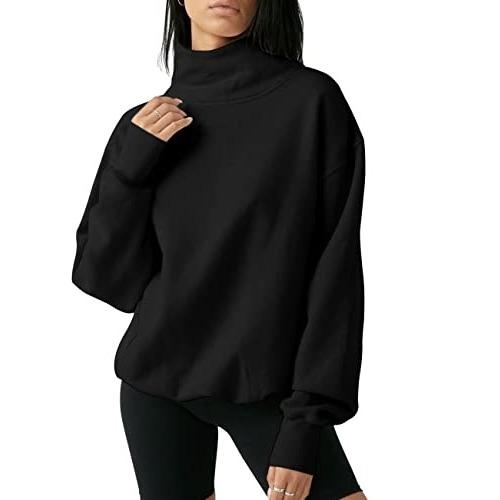 MARYLYN™ - Women's Oversized Turtleneck Sweatshirt Long Sleeve Pullover
